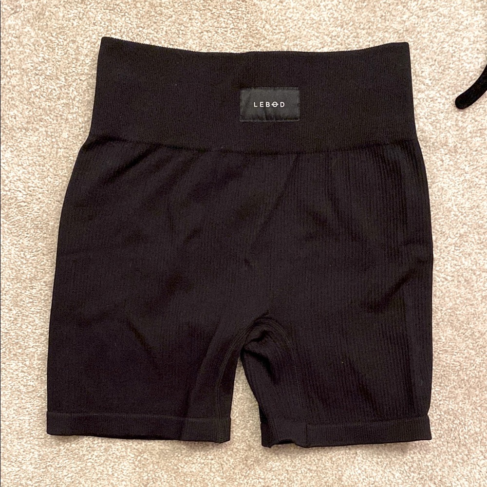 🍾 3/$20 Women's Black Ribbed Spandex Shorts